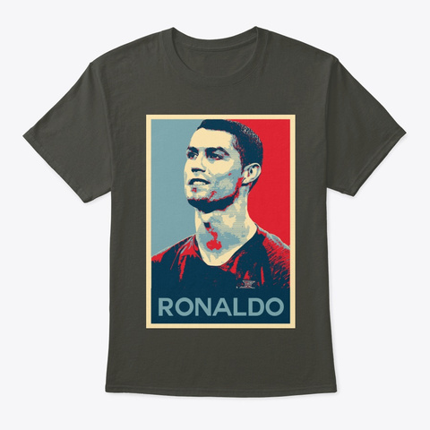 Ronaldo Hope Poster Style Smoke Gray T-Shirt Front