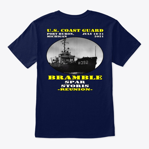 Bramble (Wlb 392) Pre Racing Stripe Navy T-Shirt Back
