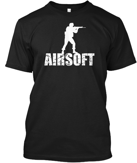Airsoft Black T-Shirt Front