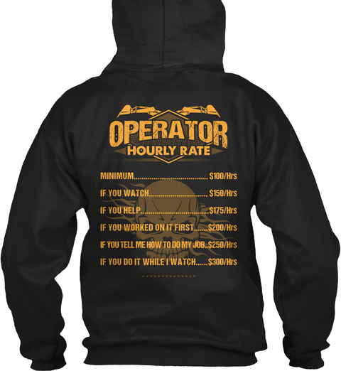 Operator   Limited Edition Black T-Shirt Back