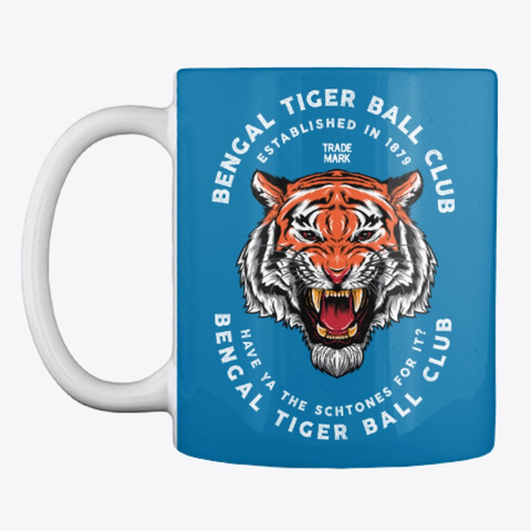 Bengal Tiger Ball Club (White Font) Royal Blue T-Shirt Front