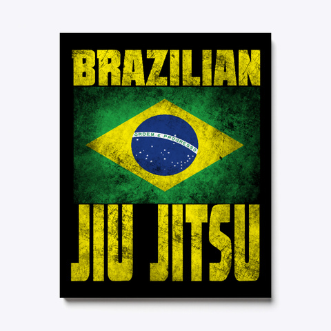 Brazilian Jiu Jitsu Canvas Bjj Fan Black T-Shirt Front