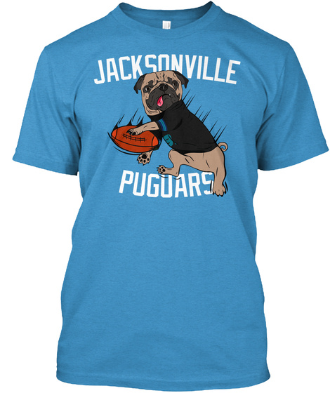 Jacksonville Puguars Heathered Bright Turquoise  T-Shirt Front