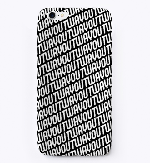 Way Out I Phone Case Black T-Shirt Front
