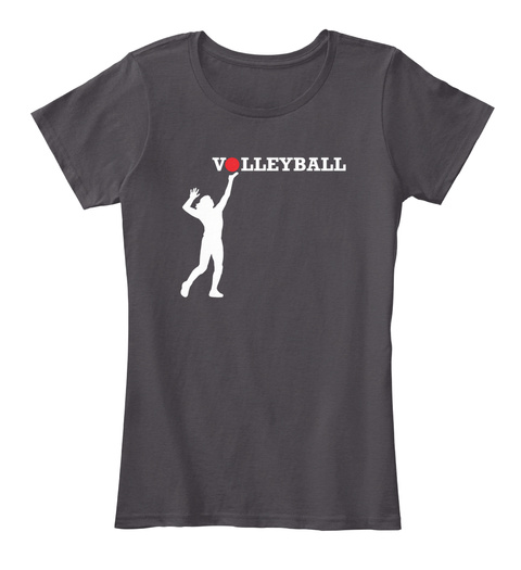 Volleyball Heathered Charcoal  T-Shirt Front