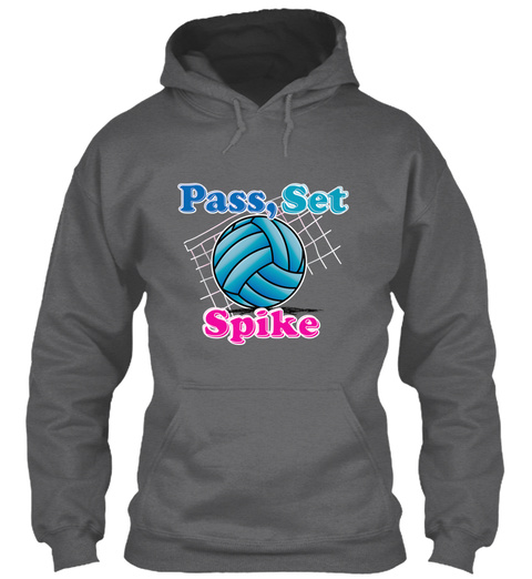 Pass,Set Spike Dark Heather T-Shirt Front