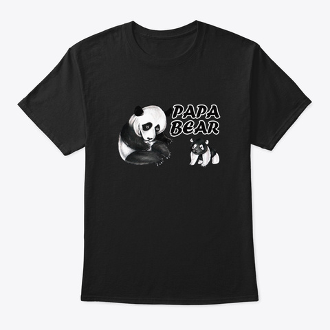 Papa Bear Tlbg8 Black T-Shirt Front