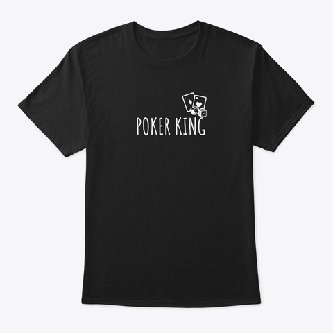 Poker King Dad Son Texas Holdem Vegas  Black T-Shirt Front
