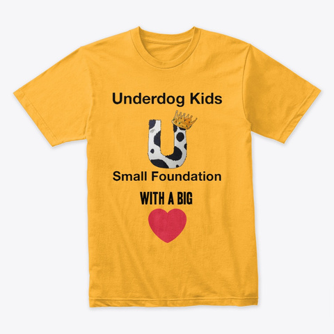 Underdog Kids Gold T-Shirt Front