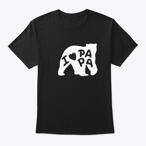Papa Bear Ol2wa Black T-Shirt Front