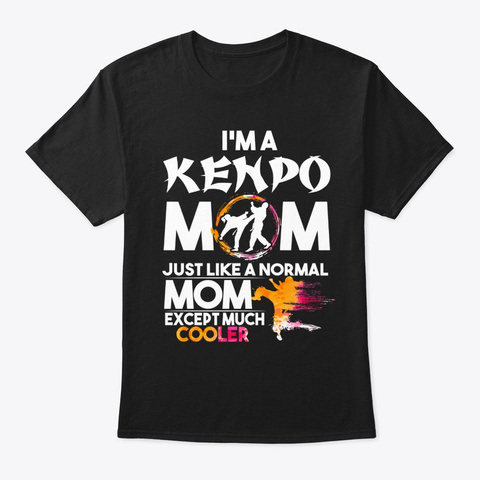 Karate Kenpo Mom Cooler Black áo T-Shirt Front