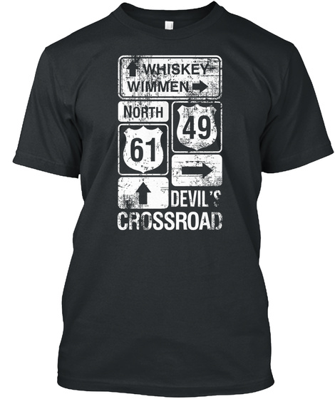Whiskey Wimmen North 61 49 Devils Crossroad Black T-Shirt Front