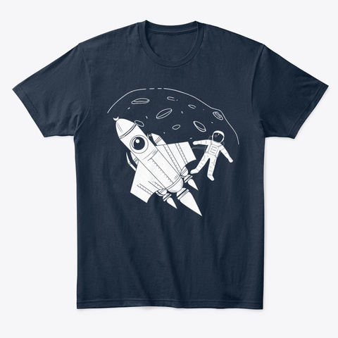 Anniversary Apollo Moon Landing 50th Tee New Navy T-Shirt Front