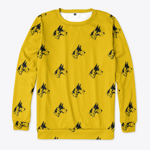 Yellow Great Dane Pattern Sweatshirt Standard T-Shirt Front