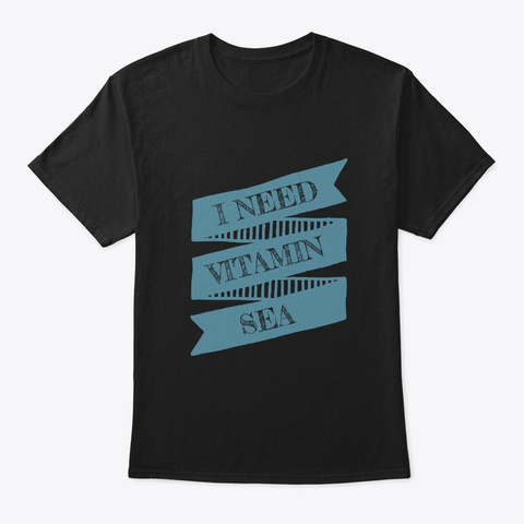 Family Vacation Best Cruise Vitamin Sea Black T-Shirt Front
