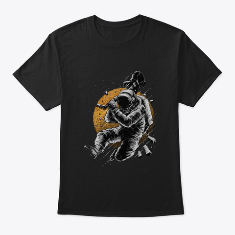 Astronaut E Guitar Black T-Shirt Front