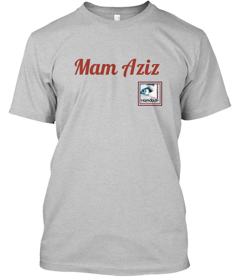 Mam Aziz Light Heather Grey  T-Shirt Front