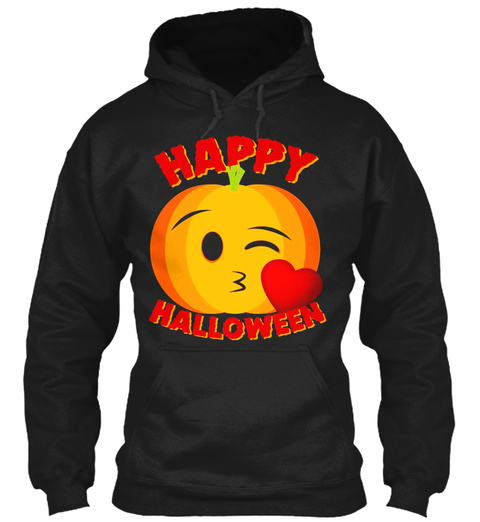 Halloween Blowing Kiss Emoji Pumpkin T-shirt Tshirt