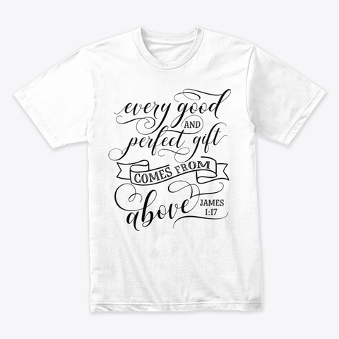 Perfect Gift White áo T-Shirt Front