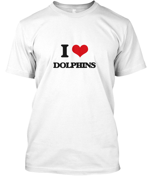 I Dolphins White T-Shirt Front