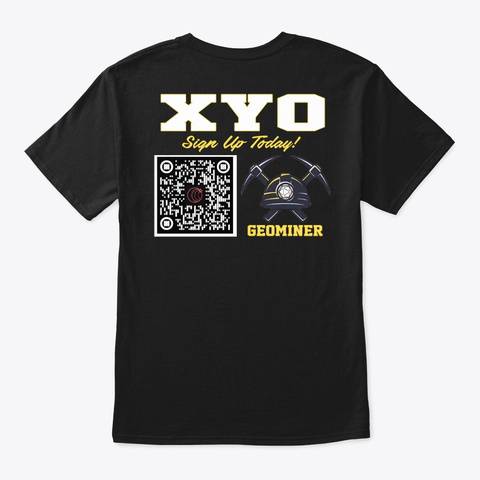 Xyo Qr Code T Shirt 2   Chris Costello Black T-Shirt Back