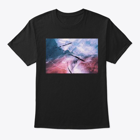 Abstract Black Black T-Shirt Front