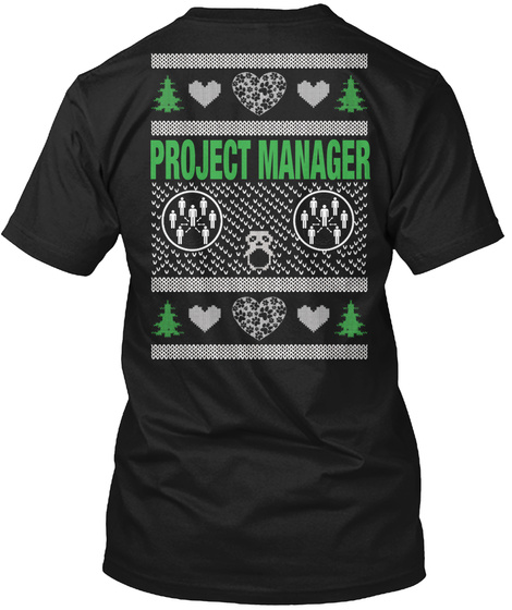Project Manager Black T-Shirt Back