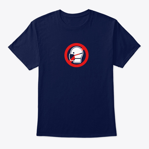 Anti Mask Navy T-Shirt Front