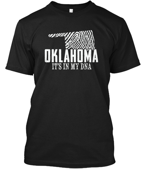 Oklahoma It's In My Dna Black T-Shirt Front