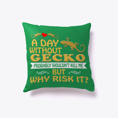 Gecko Pillow Lover Green T-Shirt Front