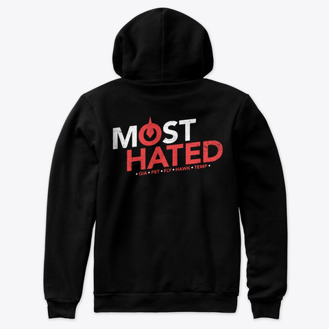 Most Hated Black T-Shirt Back