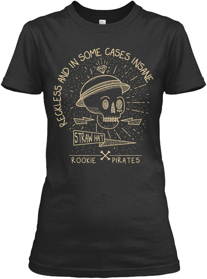 Rookie Pirates Black T-Shirt Front