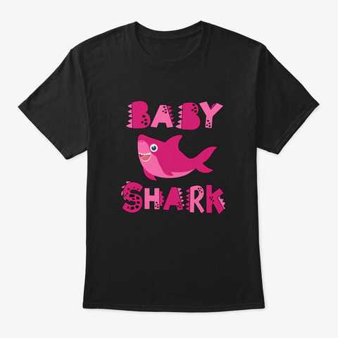 Baby Shark Girl Black T-Shirt Front