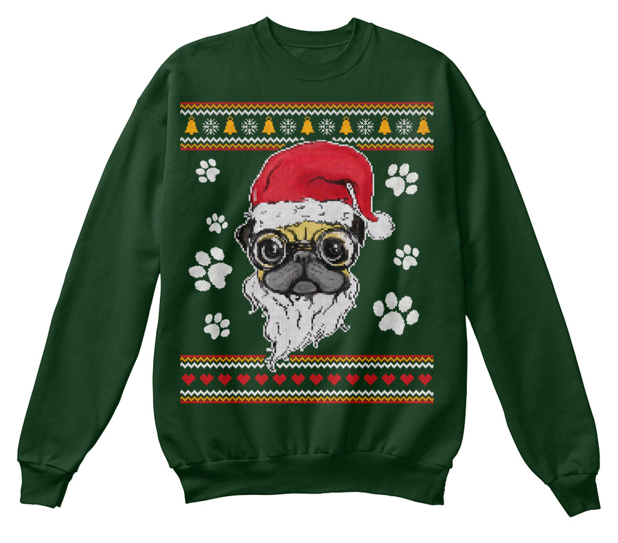 Ugly Pug Christmas Sweater - Santa Pug Unisex Tshirt