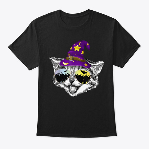 Funny Black Scary Cat Halloween Gift For