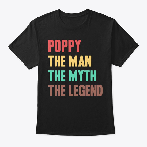 Poppy The Legend Black T-Shirt Front