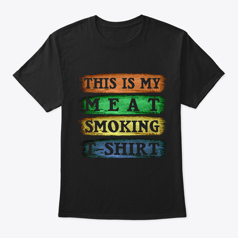 Great Gift Bbq Smoker Retro Vintage Gift Black T-Shirt Front