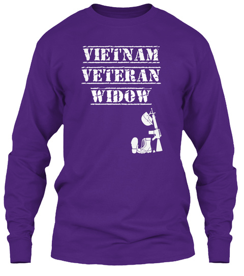 Vietnam Veteran Widow Purple Kaos Front