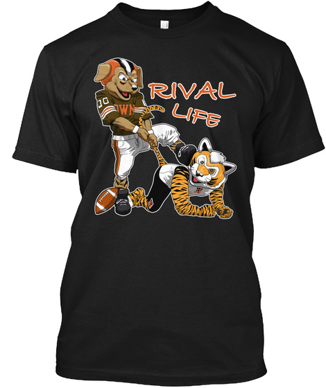 Cleveland Football Gday Rival Life Tee Black T-Shirt Front
