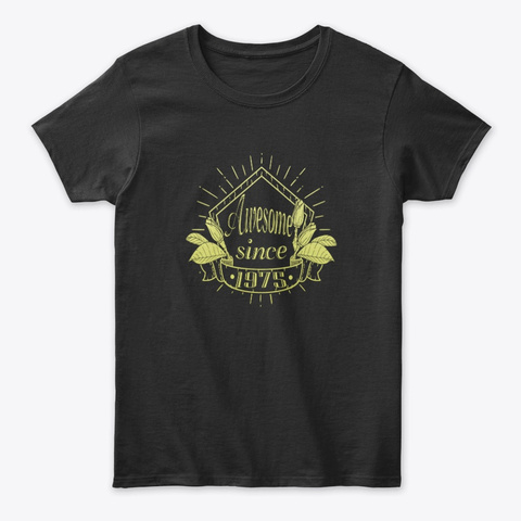  Awesome Since 1975 Black T-Shirt Front