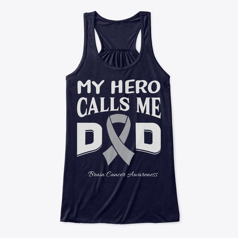Brain Cancer Awareness Warrior Midnight T-Shirt Front