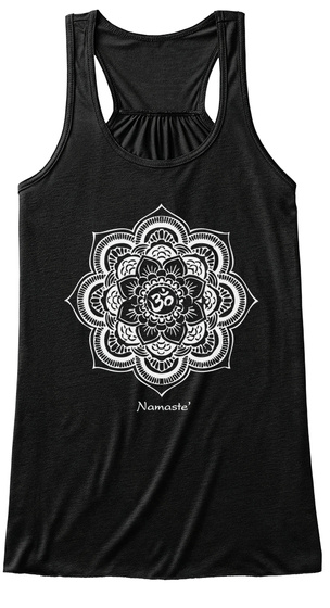 Namaste'  Black T-Shirt Front