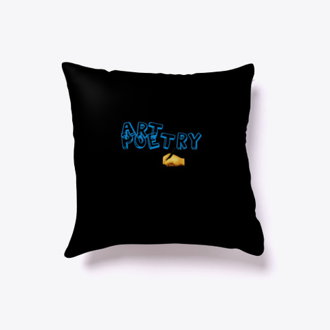 Art Poetry Pillows Black T-Shirt Front