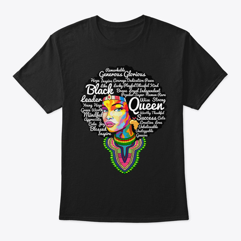 Dashiki Black History Women Melanin Woma Black áo T-Shirt Front