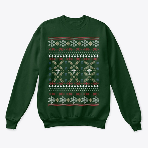 Holiday Sweater And Hoodie  Deep Forest  T-Shirt Front