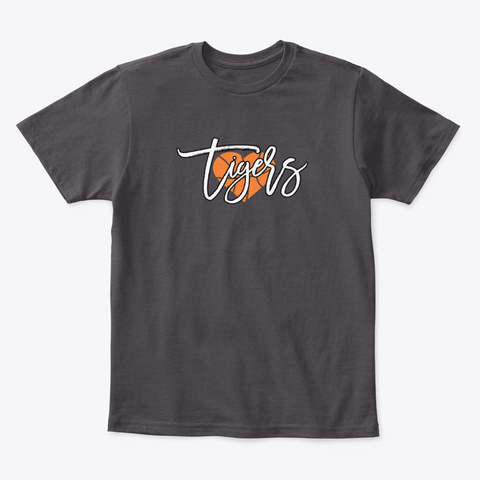 Tigers Heathered Charcoal  T-Shirt Front