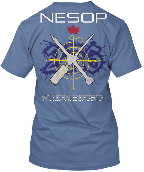 Nesop Mval Electronics Sensor Operator Denim Blue T-Shirt Back
