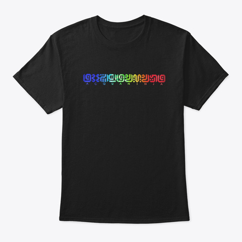 Rainbow Acqua Ninja Black T-Shirt Front