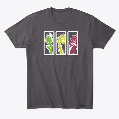 Carnivorous Plants   Mix Heathered Charcoal  T-Shirt Front