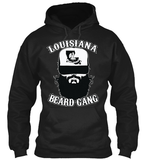 Louisiana Beard Gang Black T-Shirt Front